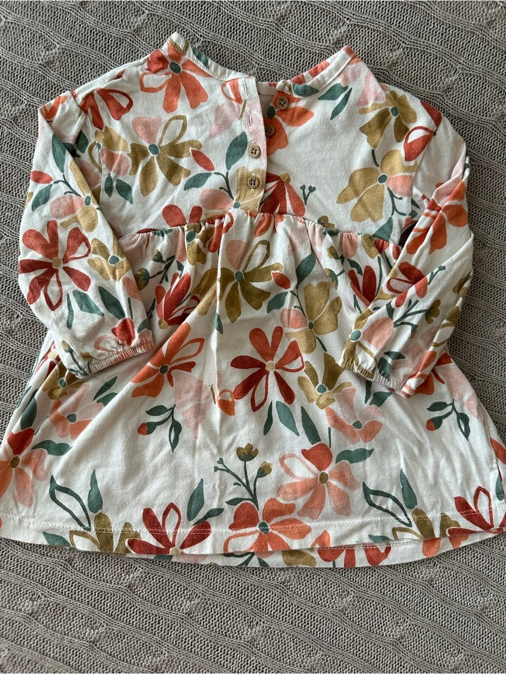 EUC 4pc Baby Girl Mix’n’Match Outfit Set, Cream & Jeans, 18-24 Months